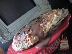 Granatapfel Pfannkuchen mit Schoko Soße